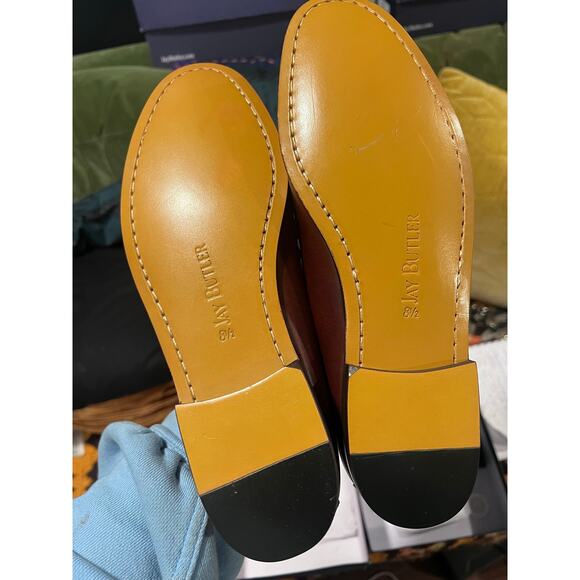 Jay Butler Millbank Bit Loafer Burgundy Full Grain Leather Gold Bit Size 8.5 main image 5